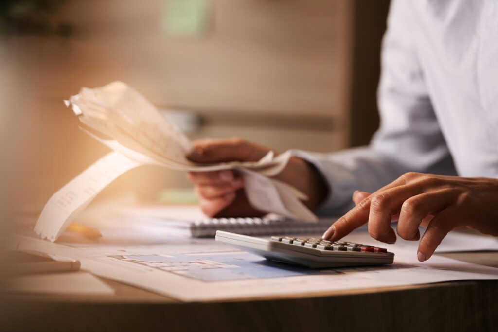 Image shows Accountant at work.
